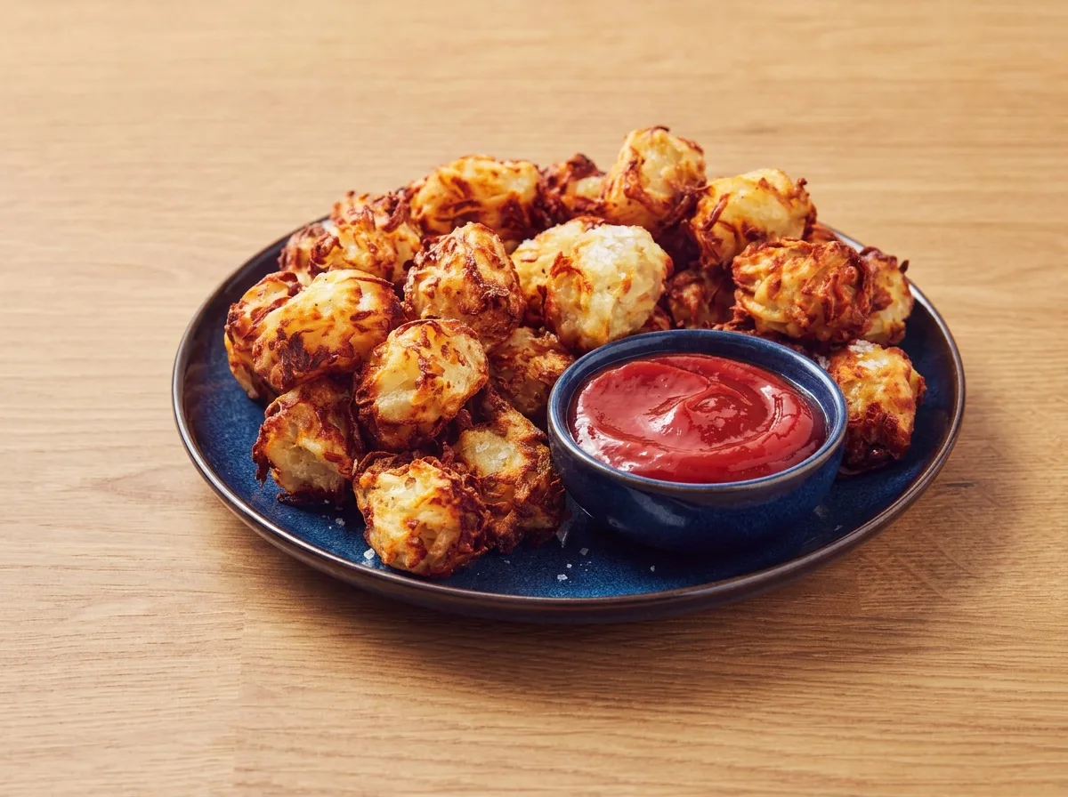 Reszelt krumplifalatok air fryerben (tater tots)