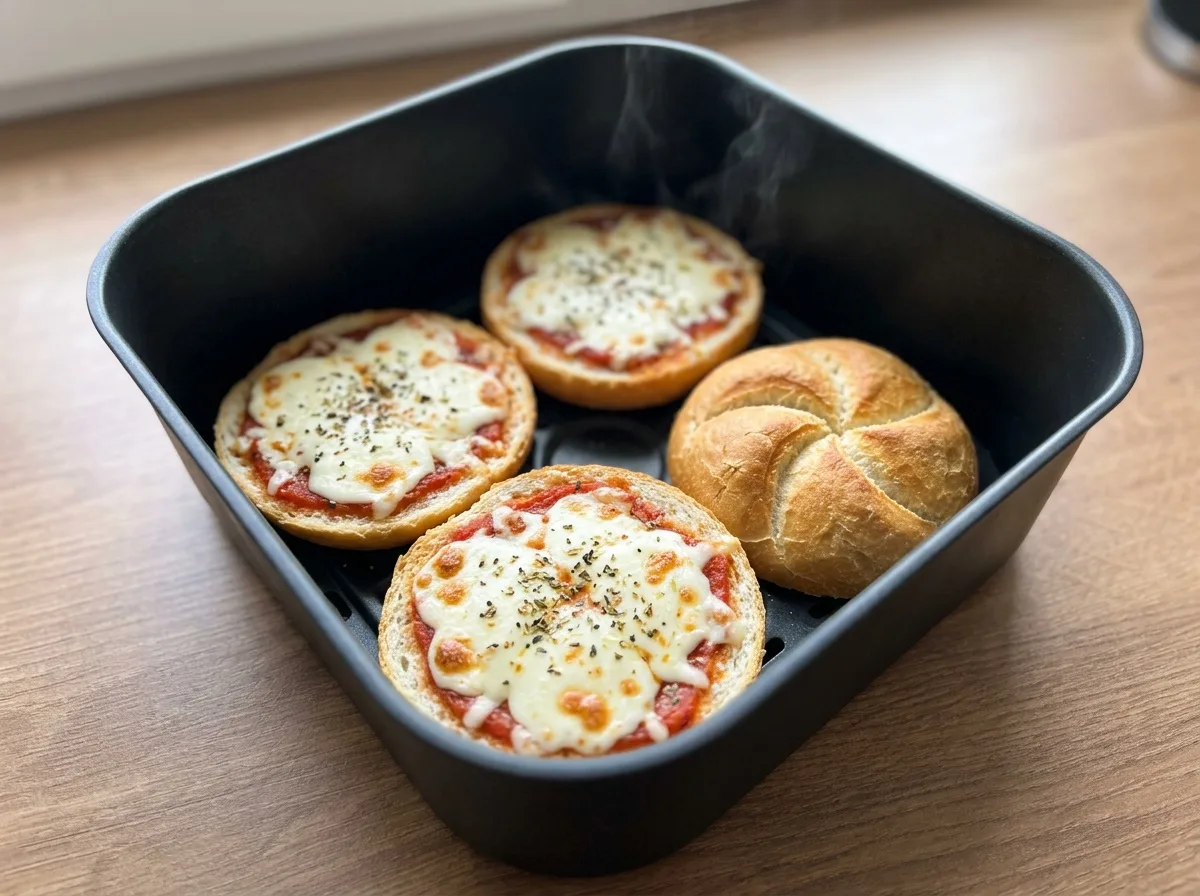 Pizzás zsemle air fryerben, 5 perc alatt