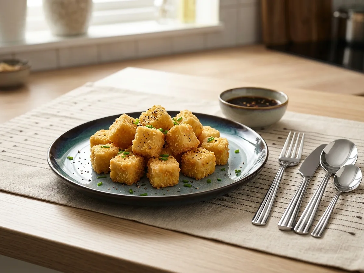 Rántott tofu air fryerben